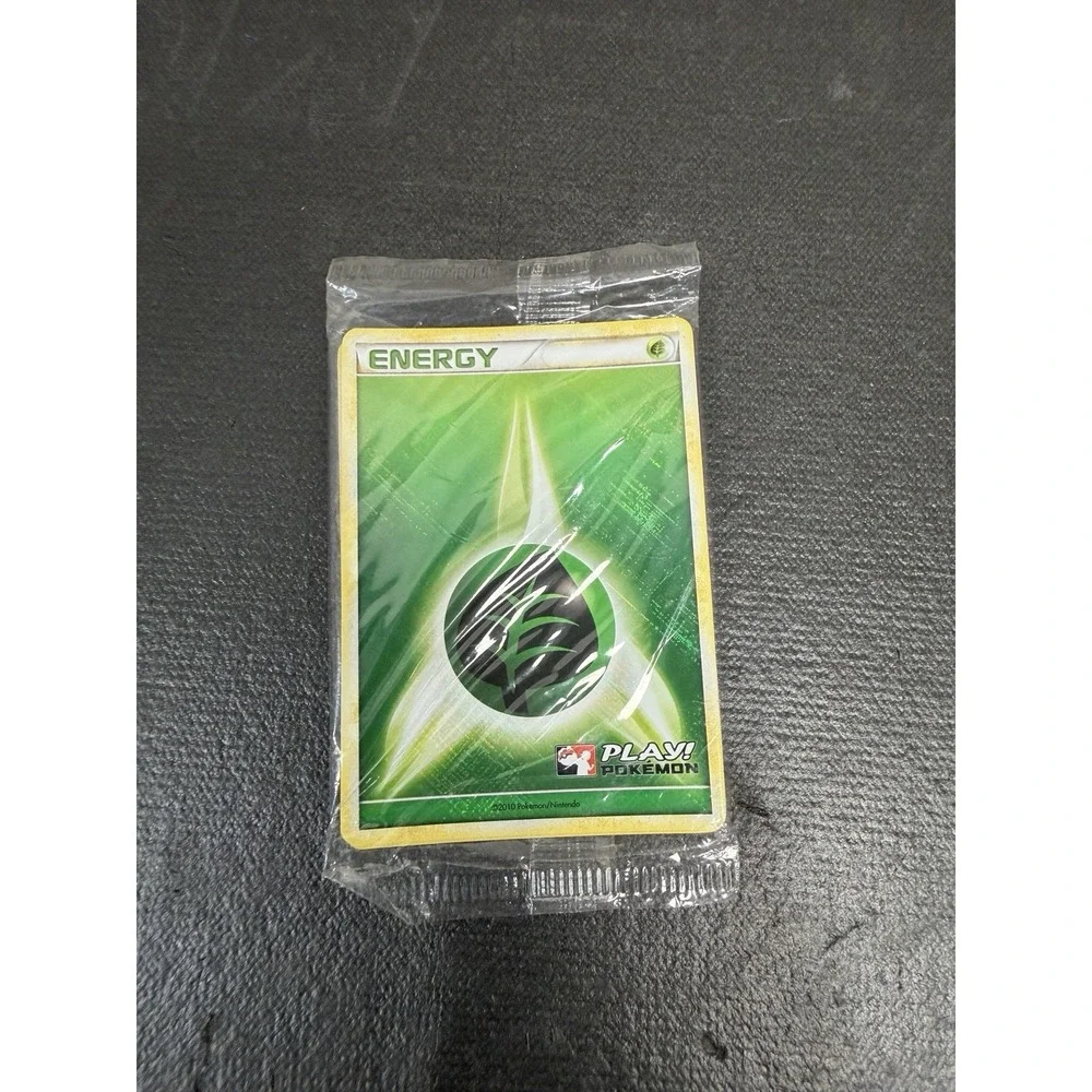 Pokemon Energy Card Pack Unisex OS Green 2010 Play! League Crosshatch Holo Promo
